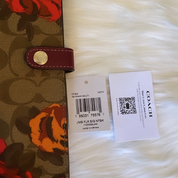 NWT💃Coach Notebook In Signature Canvas With Jumbo Floral Print - Picture 7 of 7